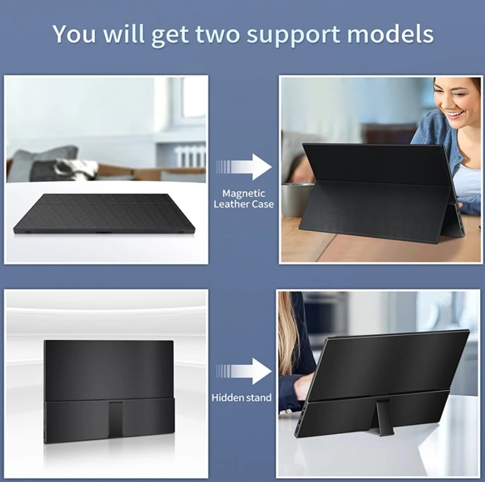 15.6" Портативный сенсорный монитор VCHANCE FHD IPS 1920x1080, 60 Гц