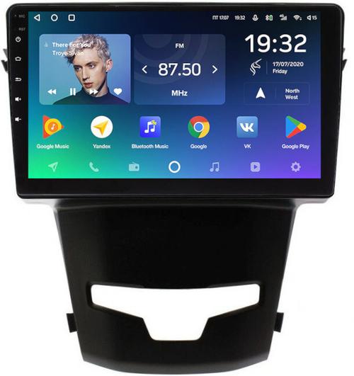 Магнитола для SsangYong Actyon II 2013-2021 - Teyes CC2 PLUS монитор 9" QLED, Android 10, Быстрая, SIM-слот