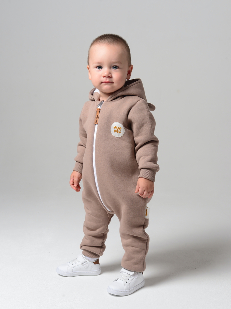 Комбинезон трикотажный с начесом Какао