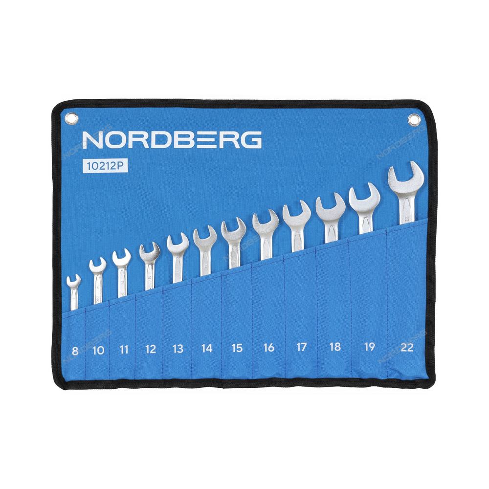 Набор ключей комбинированных 12 шт, планшет тетрон NORDBERG 10212P