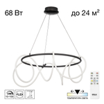 Citilux PYTHON CL220281 Люстра подвесная с пультом Чёрная