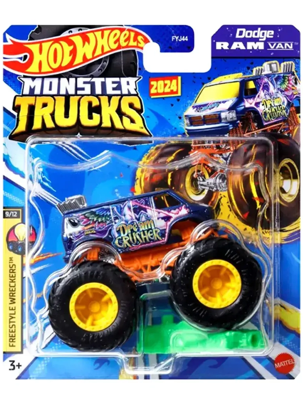 Машинка Monster Trucks Хот Вилс Dodge Ram FYJ44 HTM63