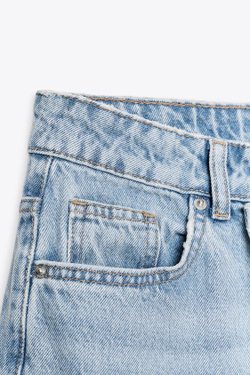 ZARA ДЖИНСЫ Z.09 CROSSOVER С ВЫСОКОЙ ПОСАДКОЙ МАКСИМАЛЬНОЙ ДЛИНЫ, ГОЛУБОЙ