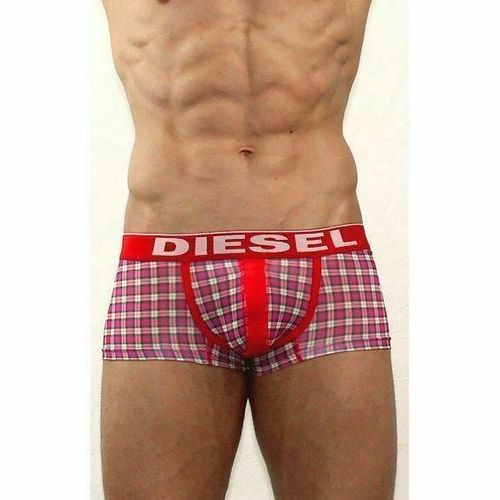 Мужские трусы боксеры красные в сеточку Diesel Red