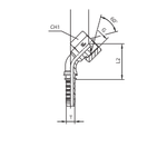 Фитинг DN 06 BSP (Г) 1/2 (45)  (штифтованная гайка) (o-ring)