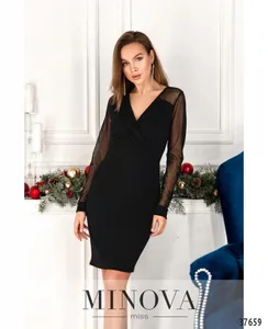 Платье 2157-черный Minova