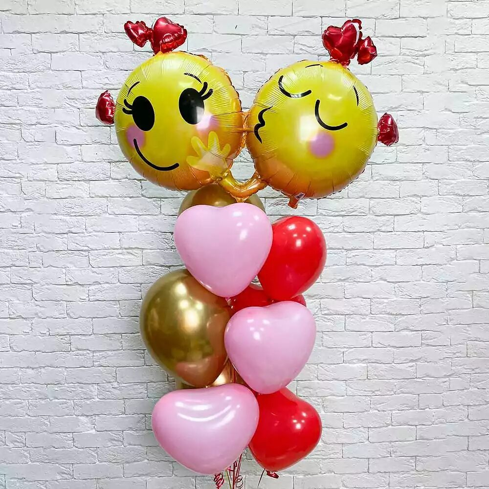 Композиция из шаров, Любовь и смайлики