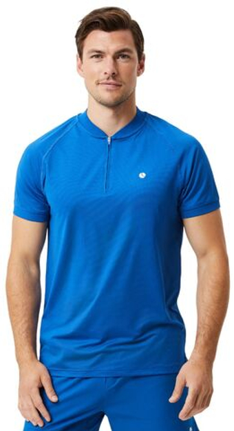 Мужское теннисное поло Björn Borg Ace Performance Zip Polo - небесный