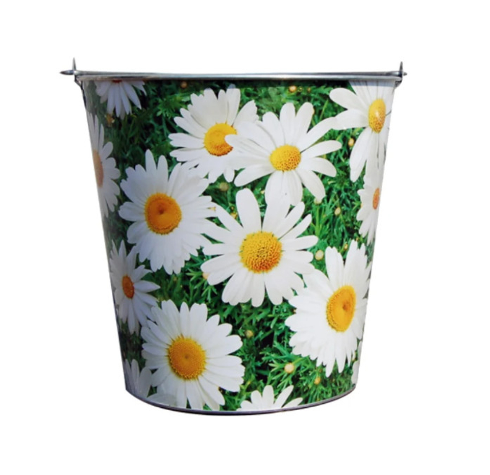 Ведро оцинкованное ромашка на зеленом 5л (10шт/уп)