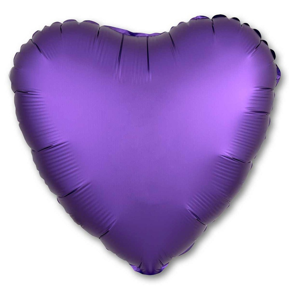 Шар фольгированный Сердце 45 см (Фиолетовый)