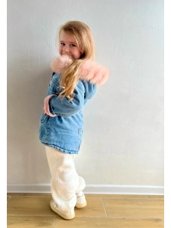 Парка джинсовая с искусственным мехом