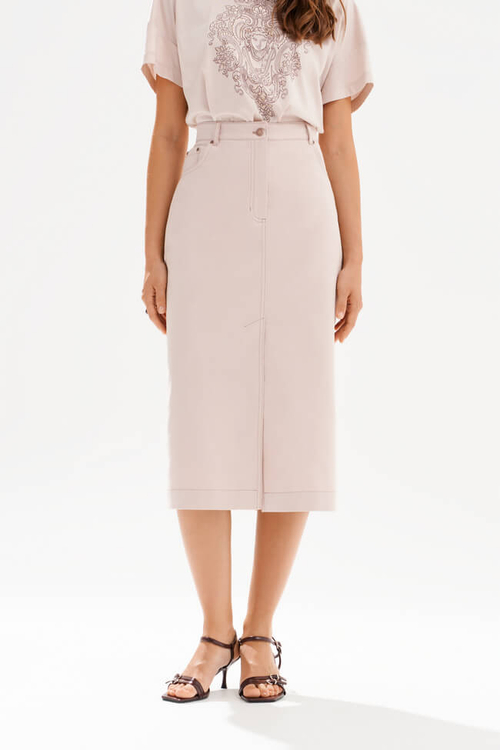 4961 Юбка женская (пудровый)