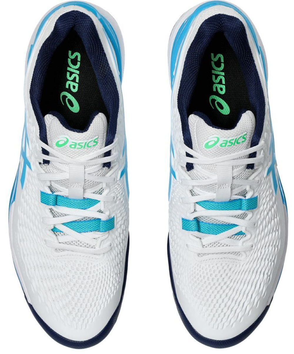 Теннисные кроссовки Asics Gel-Resolution 9 - White, Бирюзовый