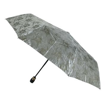 Жаккардовый женский зонт серебристый 120-D-01
