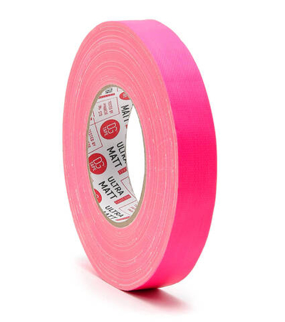 Клейкая лента Gaffer Tape@ultraMATT - Гаффа тейп 25мм/50м - Розовый (Светится в ультрафиолете)