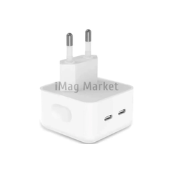 Сетевое зарядное устройство A007, 2 USB-C, 35W, 3A, белый
