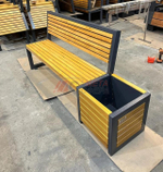 Скамейка Бонжур с цветочницей