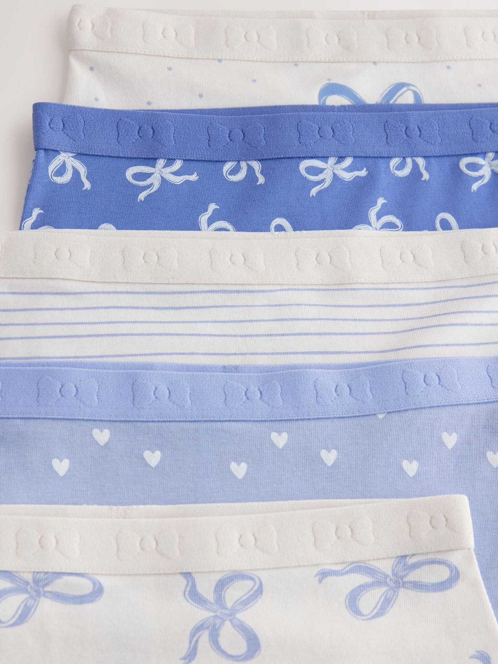 Трусы-шорты для девочки Next E87-098, 5 шт., Белый, Синий