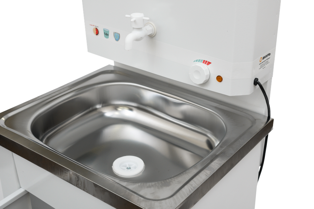 Умывальник дачный "Комфорт" ВИХРЬ с подогревом, нержавейка, белый