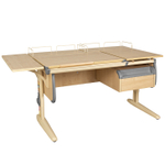 Растущая парта с навесной тумбой, задними и боковой полками Дэми СУТ 25-05-Б1 (1500×880 мм)