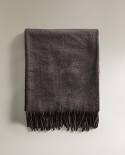 Zara Home плед из полиэстера, зелёный