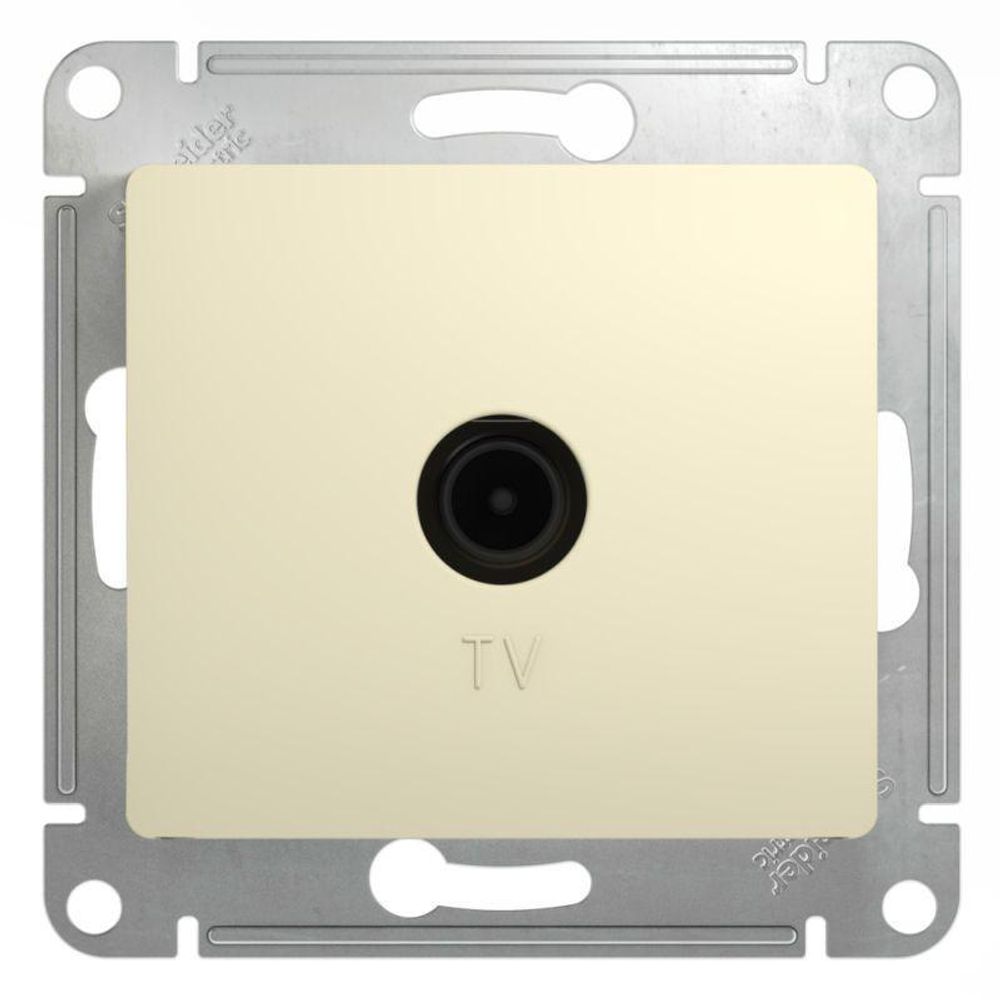 Розетка телевизионная оконечная TV 1-м СП Glossa 1дБ механизм беж. SE GSL000291