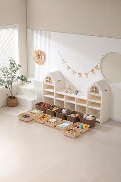 Стеллаж для игрушек UNIX Kids 12 ящиков Camel