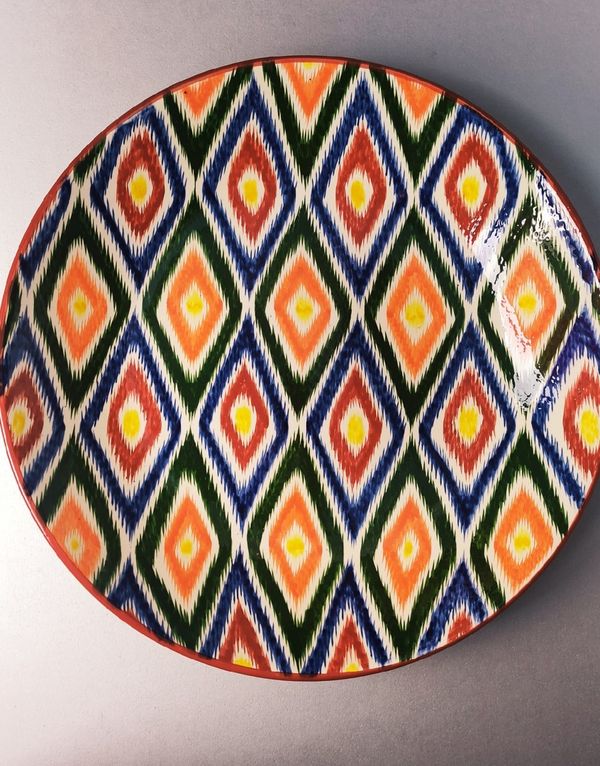 Посуда Ляган узбекский узор оранжевый 42 см FJ4sJjzTmLQ.jpg