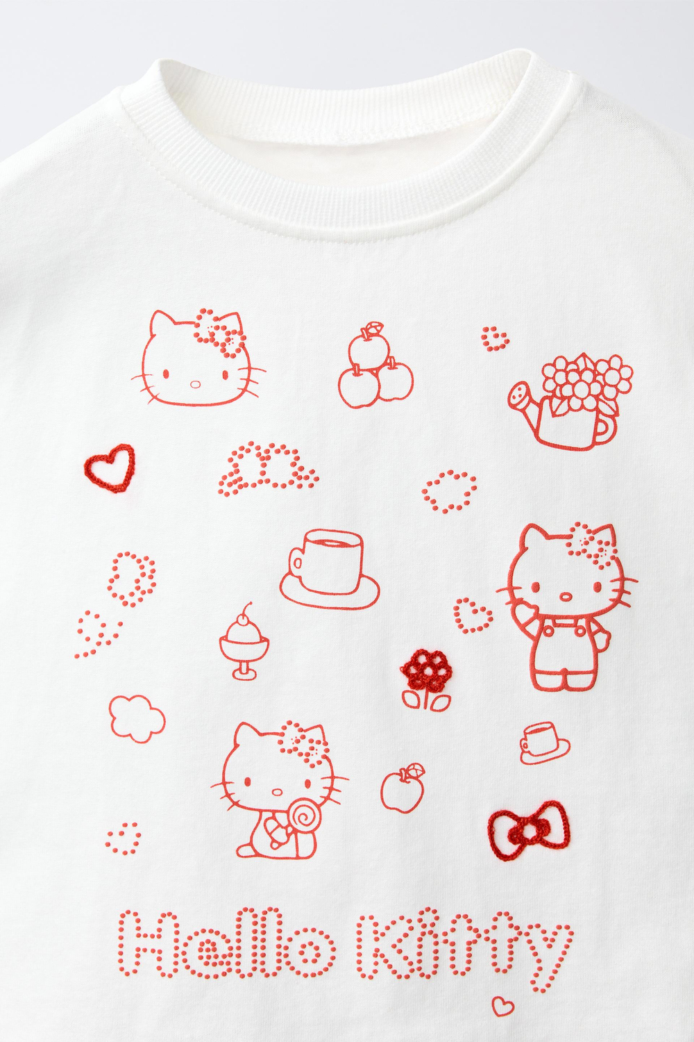 ZARA ФУТБОЛКА HELLO KITTY © SANRIO, БЕЛЫЙ