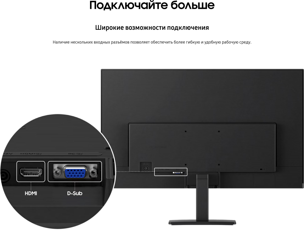 24" Монитор Samsung S3 S30GD D300GAI, 100 Гц, IPS, черный