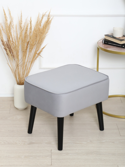 Пуф "Donatello"антивандальный велюр серый/венге