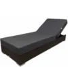 Шезлонг с матрасом Mantera, коричневый, серый