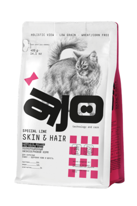 AJO Здоровая Кожа и Шерсть Индейка/Лосось 400гр.