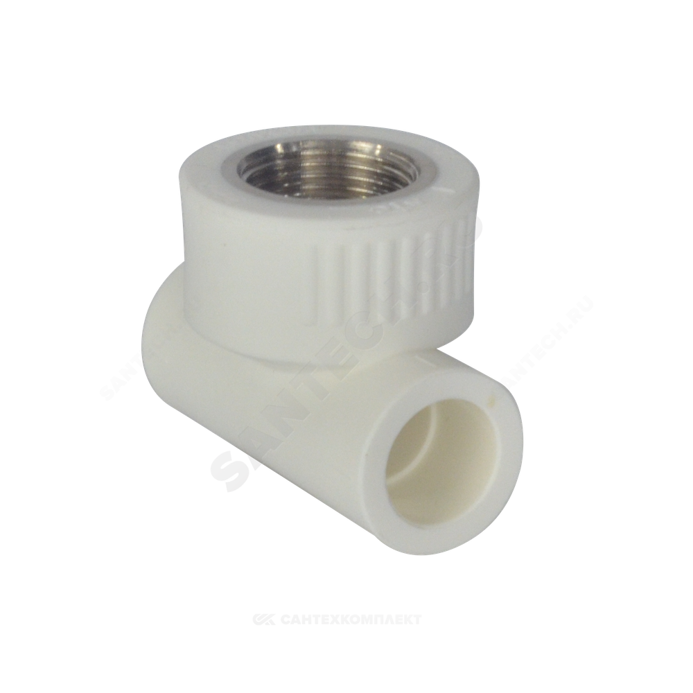 Тройник PP-R комбинированный белый Дн 20х3/4" ВР ZFPCL
