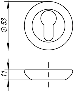 Накладка под цилиндр ET.R.RM54 (ET RM) ABG-6 зелёная бронза