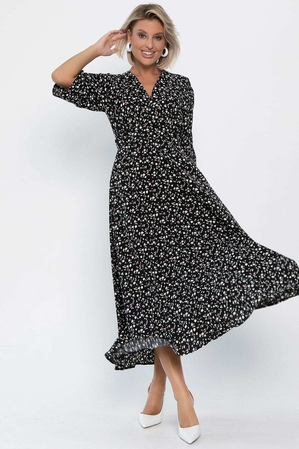 Платье Летнее вдохновение (черное) П14146-1М LT Collection