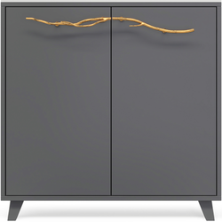 Комод Арт Сканди с 2 полками Серый Амбер