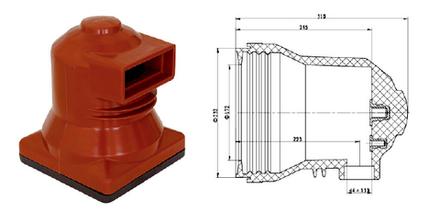 Проходной изолятор CH5-12-250 2500-3150А