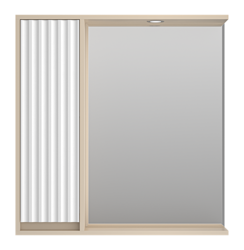 Зеркальный шкаф Brevita Balaton 80 левый (белый, бежевый)