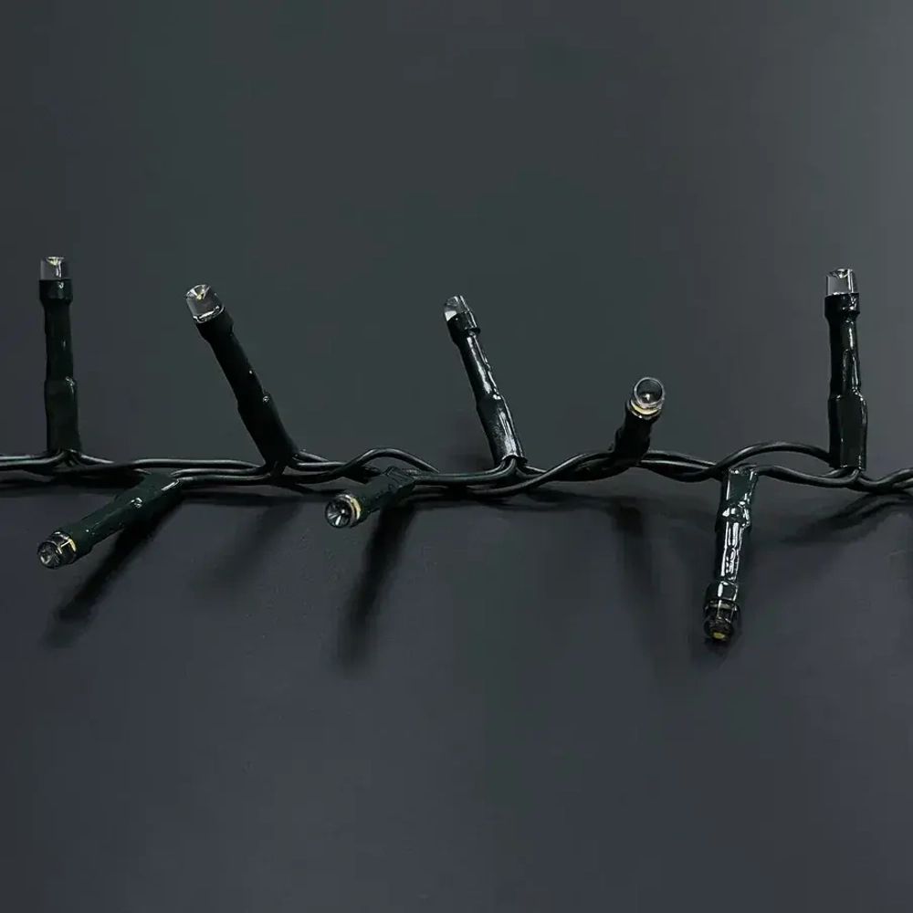 Светодиодная нить Snake Light 2000 холодных ламп, 40 м., 24В, 8 режимов, зеленый провод, для елки 260-300 см., Christmas DeLuxe (85746)