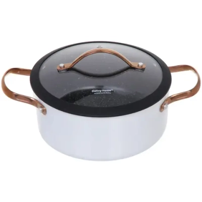 Кастрюля «White Night» 2,7л, стеклянная крышка, 20*9см