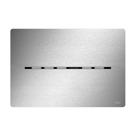 Металлическая панель смыва для унитаза TECEsolid с бесконтактной активацией, батарея 6 В, (нержавеющая сталь, сатин) (с покрытием против отпечатков пальцев)