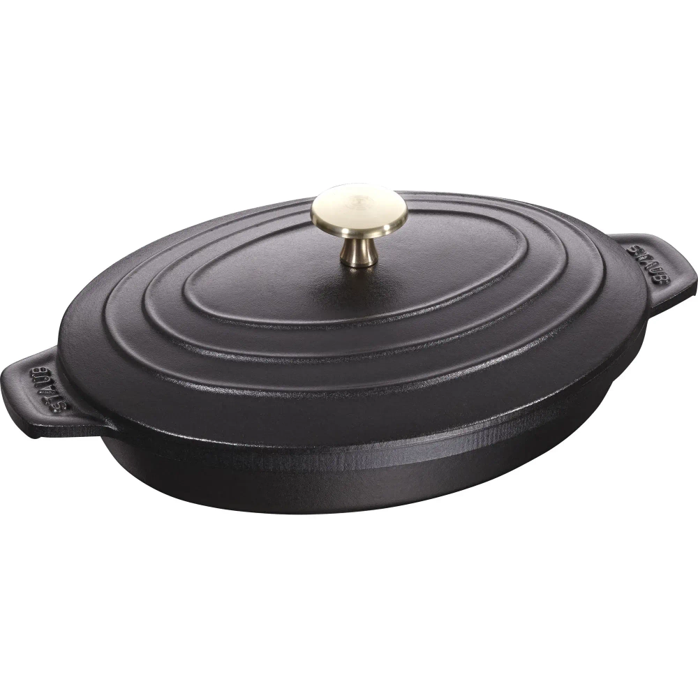 STAUB Sur la Table Блюдо для запекания Minis с крышкой 23x17 см черное