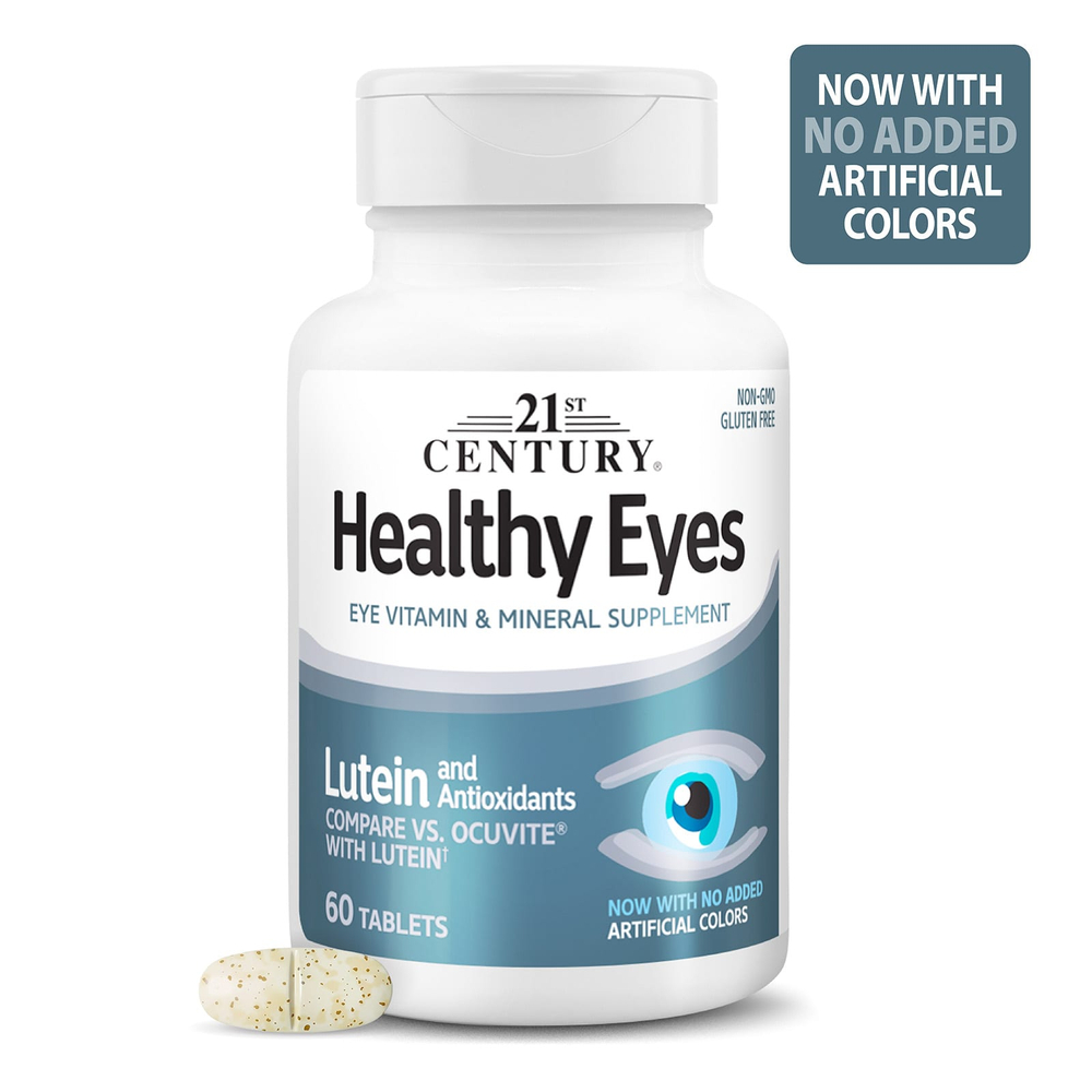 21st Century, Healthy Eyes, комплекс для здоровья глаз с лютеином и антиоксидантами, 60 таблеток