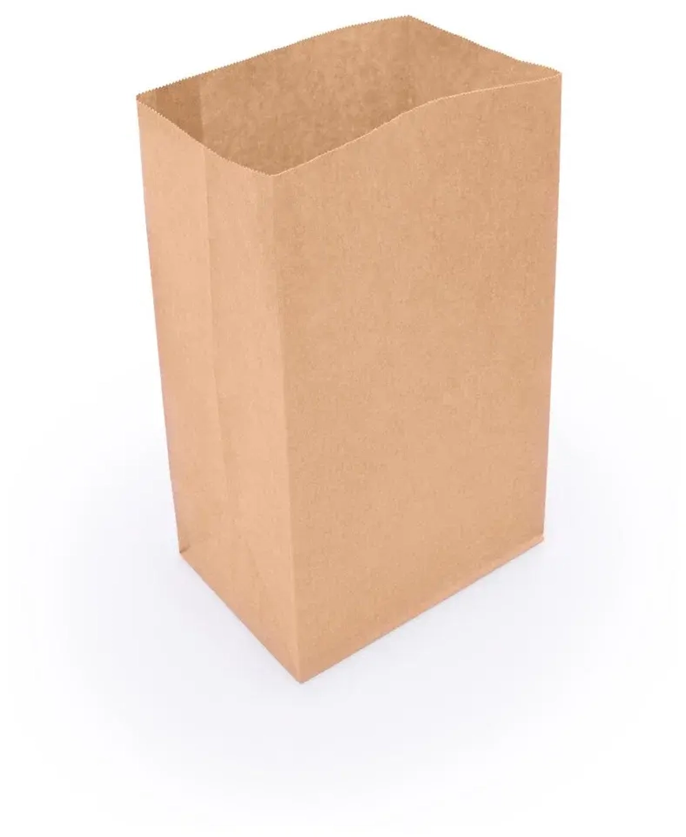 Крафт - пакет "на вынос" В, 180*120*290мм, прямоугольное дно, 500шт/кор