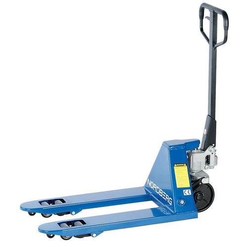 NORDBERG (N3901S-25) Тележка (рохля) складская гидравлическая короткая 2.5 т, усиленная, с полиуретановыми колесами