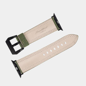 Ремешок для Apple Watch Ultra 49mm из кожи Saffiano, зеленого цвета