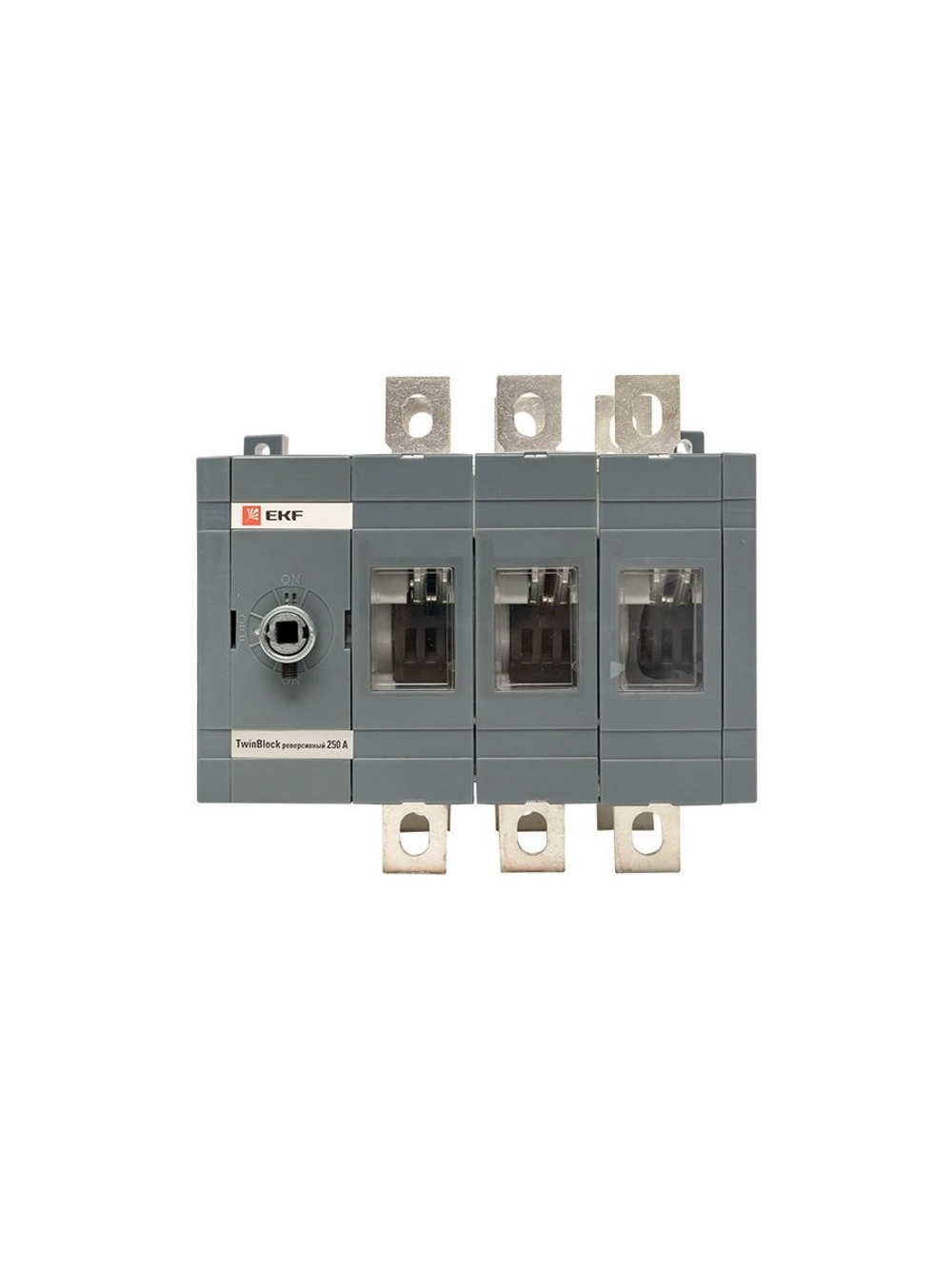 Рубильник 3п 250А реверсивный без рукоятки управления TwinBlock EKF tb-s-250-3p-rev