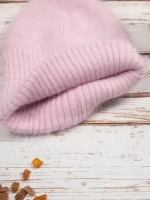 шапка ангора зимняя пушистая вязаная модная