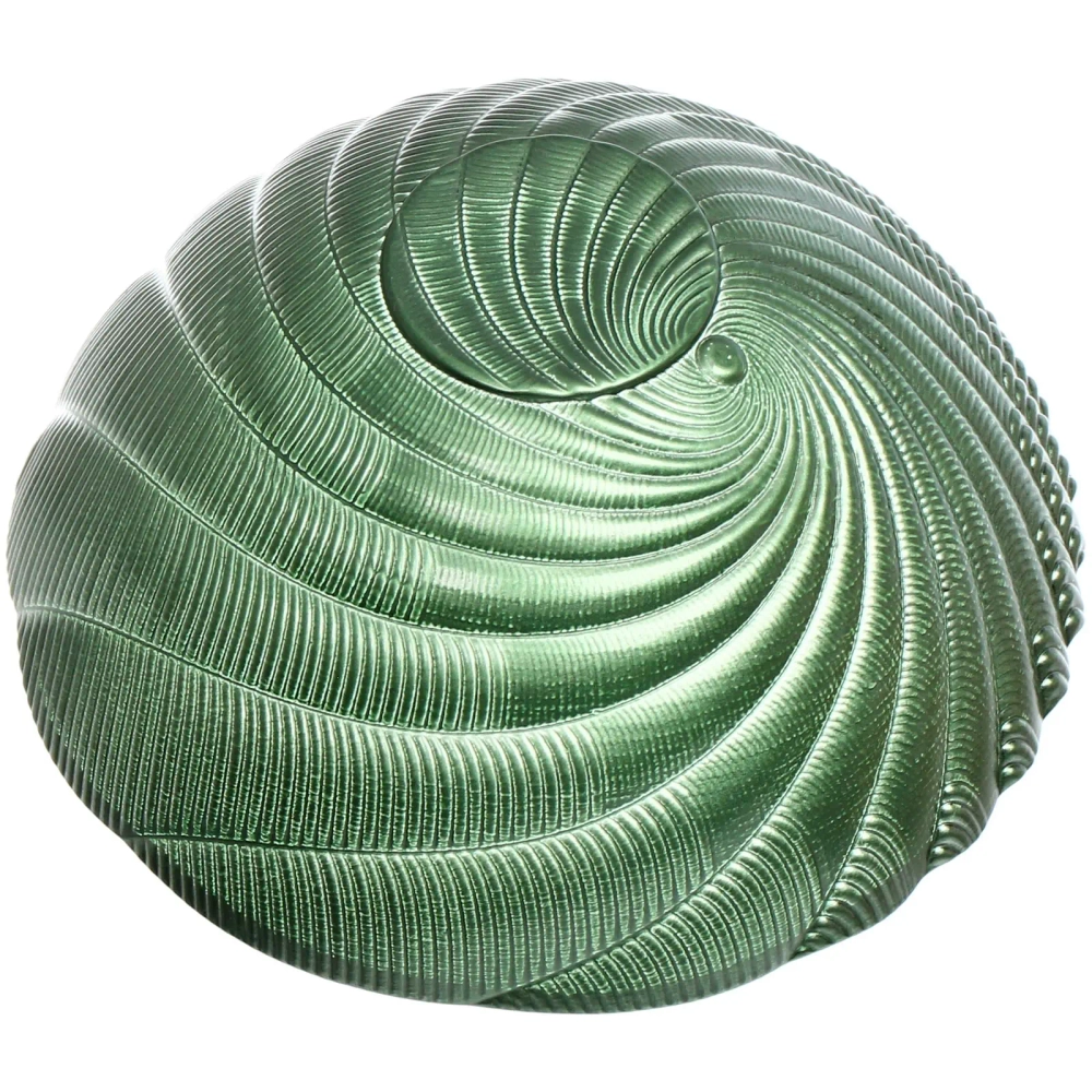 Салатник стеклянный «Фьюжн» 13*5,5см изумрудный перламутр